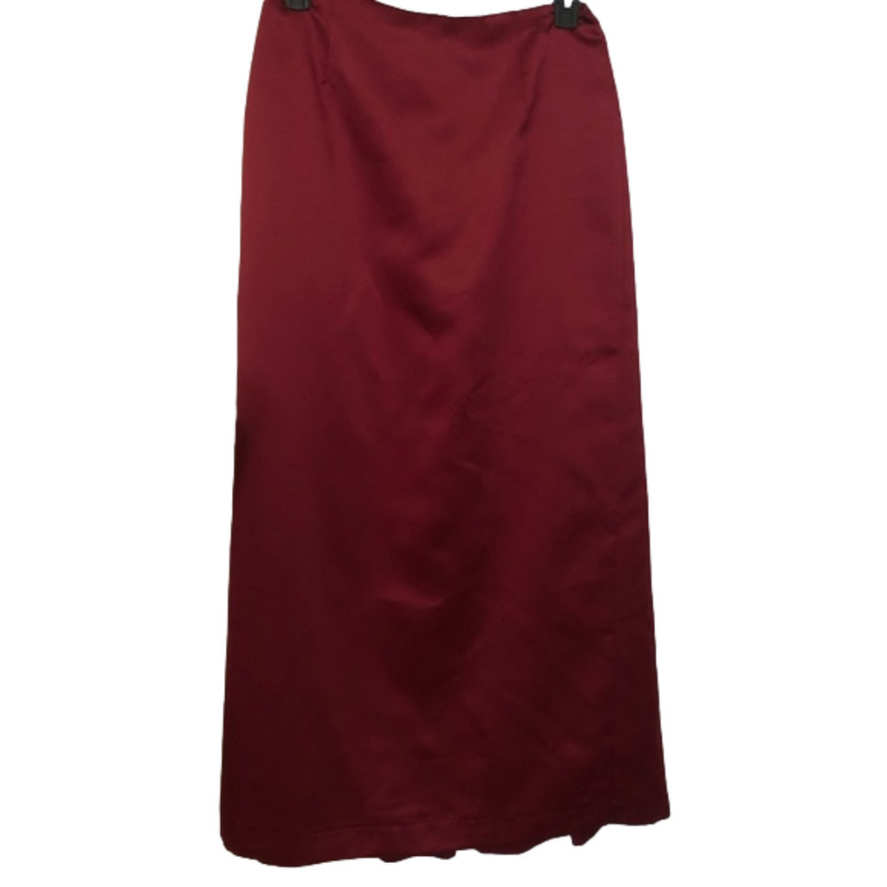 Nicole Miller Red Satin Maxi
